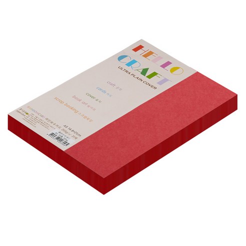 종이문화 친환경색지 레인보우카드 No.29 레드, A5, 90매