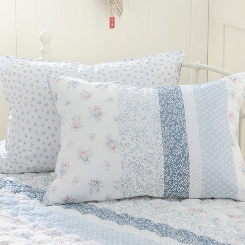 올리비아데코 미스트 60수 아사 베개커버 O16ABC02D 50x70cm, 블루