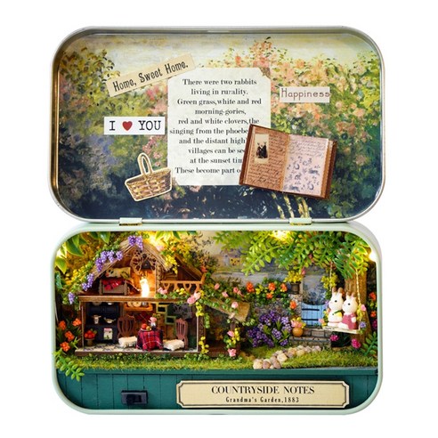 JS DIY 디오라마 키트 Countryside Notes, 혼합 색상, 1개