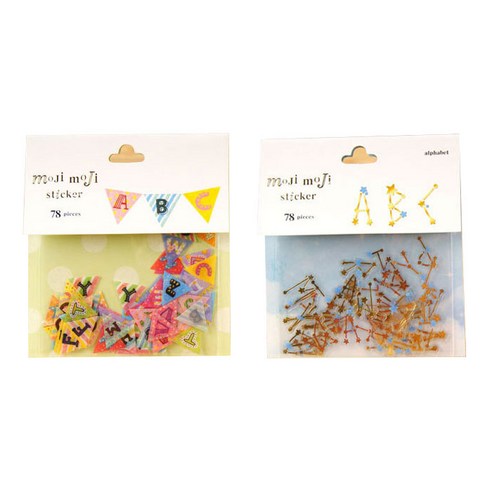 라이프포인트 알파벳 숫자 가렌드알파벳 DIY 스티커팩 2p 세트, 06 가렌드알파벳, 16 별자리알파벳, 1세트