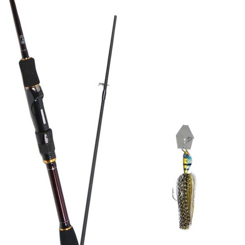원다 베스타 루어낚싯대 602MLSP + 다미끼 스커트베이트 트램블 지그 14.2g, 01 BLUE GILL