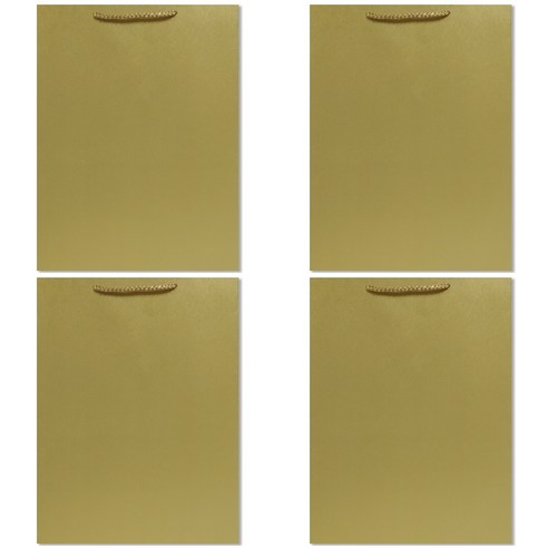 홀마크 무지 쇼핑백 4p 세트, Gold