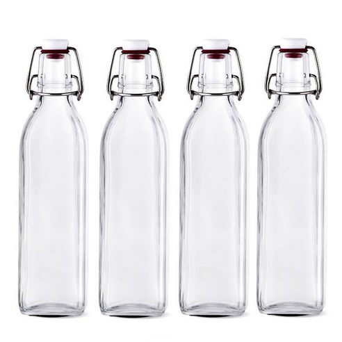 미르코리아 국산 사각 스윙 오일병, 4개입, 475ml