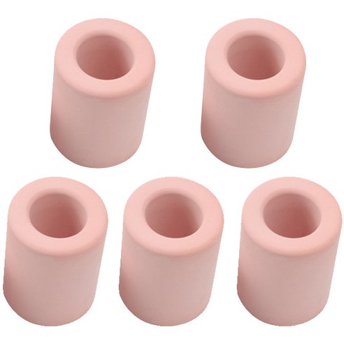 블럭마트 심플 원형 규조토 칫솔꽂이, 핑크, 5개입
