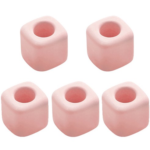 블럭마트 규조토 칫솔꽂이 사각, 핑크, 5개입