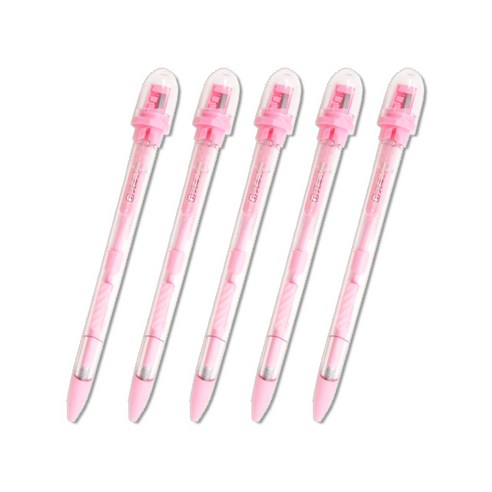 투영디자인 소프트 샤프너 펜슬 핑크, 2mm, 5개