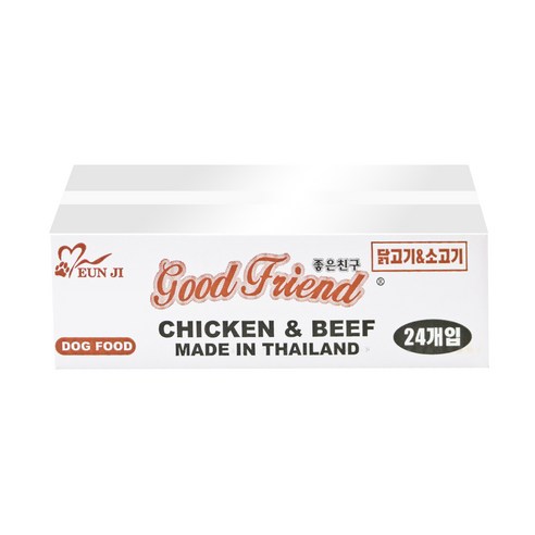 굿프랜드 강아지캔 100g, 닭고기 + 소고기 혼합맛, 24개입