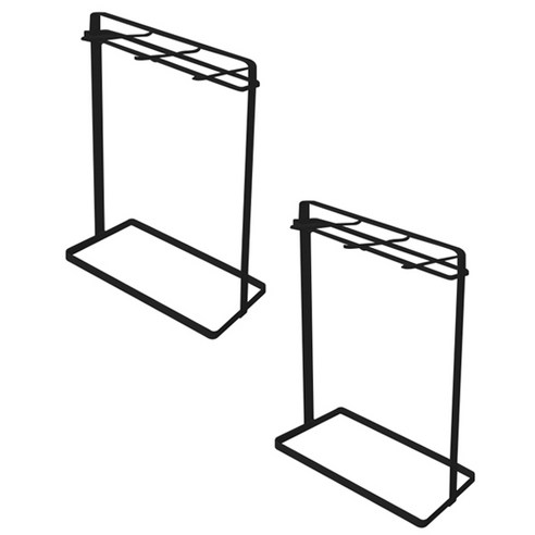 블럭마트 주방 정리 조리 기구 걸이, 블랙, 2개