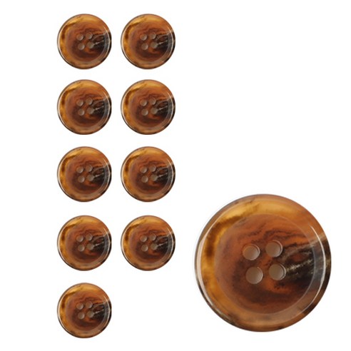동화상가몰 버팔로 샤이닝 단추 15mm, 브라운, 10개입