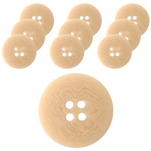 동화상가몰 너트 반바둑 단추 25mm, 베이지, 10개입