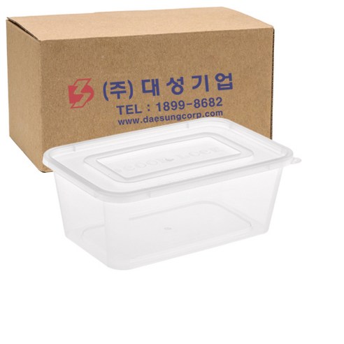쿡앤락 N직사각밀폐용기 900ml 투명 세트, 1개