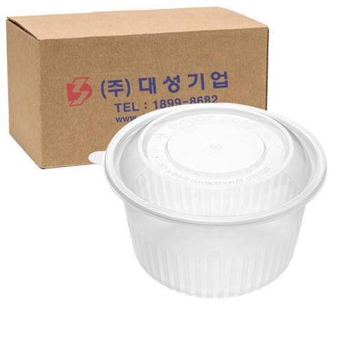 쿡앤락 다회용 사발용기 중 835ml 투명, 300개입, 1개