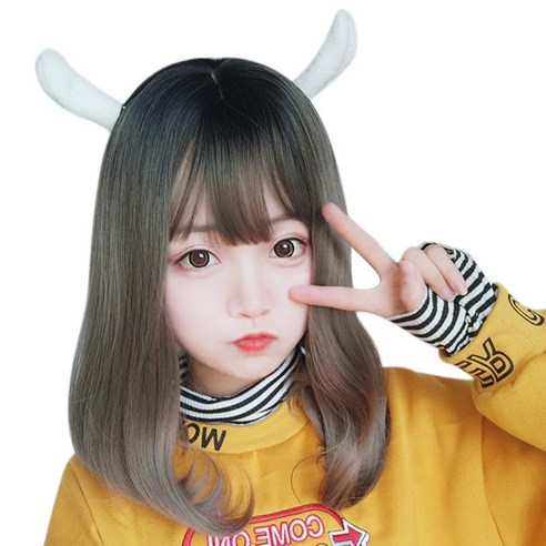 파티복닷컴 헤어 통가발 GB0062, 그레이, 1개