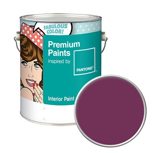 노루페인트 팬톤 내부용 실내벽면페인트 저광 4L, 19-2428 Magenta Purple