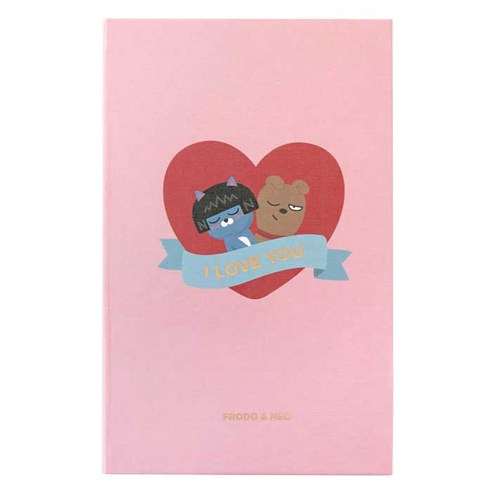 카카오프렌즈 러브테마 러브 양장 노트, 핑크, 1개