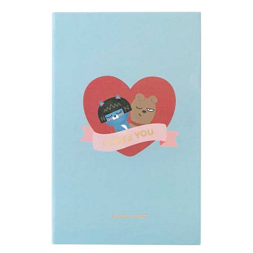카카오프렌즈 러브테마 러브 양장 노트, 블루, 1개
