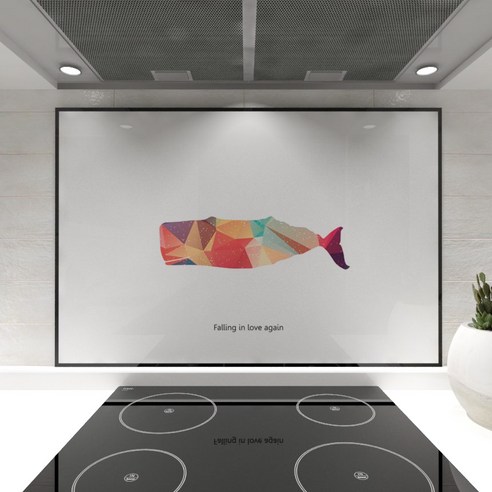 웰룸 주방아트보드 L 855 x 600 mm 폴링인러브, 블라썸화이트, 1개