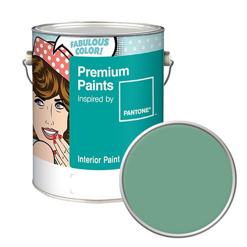 노루페인트 팬톤 내부용 실내벽면페인트 저광 4L, 16-5919 Creme de Menthe