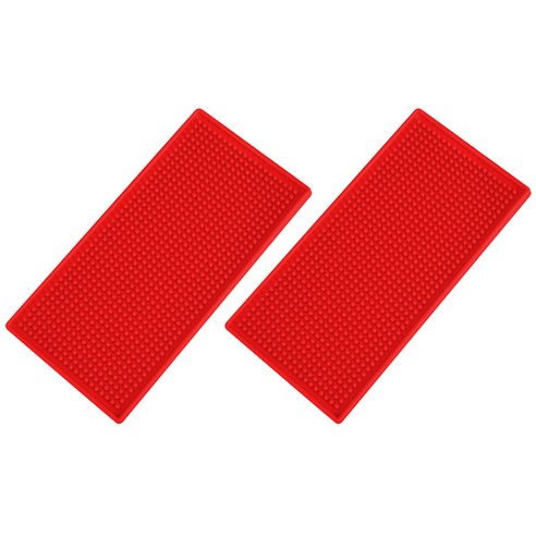 블럭마트 주방 드라잉매트 식기 컵 건조매트 30 x 15 x 1 cm, 1단, 레드, 2개