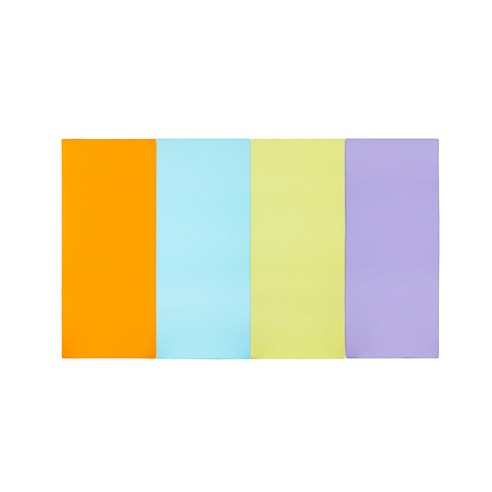 퍼니존 퍼니테라피 영유아폴더매트 오렌지비비드시리즈2, 오렌지 + 스카이블루 + 피스타치오 + 바이올렛