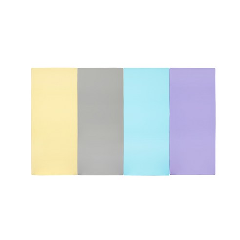 퍼니존 퍼니테라피 아이보리비비드 시리즈 3 유아폴더매트, 아이보리 + 그레이 + 스카이블루 + 바이올렛