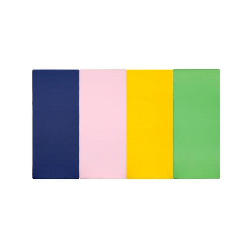 퍼니존 퍼니테라피 블루비비드 시리즈 3 유아폴더매트, 블루 + 베이비핑크 + 옐로우 + 그린