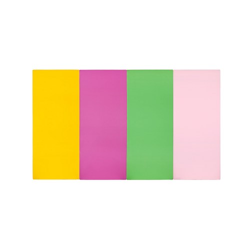 퍼니존 퍼니테라피 옐로우비비드 시리즈 3 유아폴더매트, 옐로우 + 핫핑크 + 그린 + 베이비핑크, 중(200 x 120 x 4 cm)