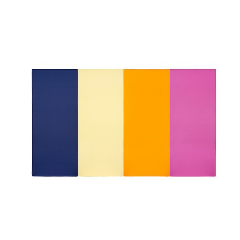 퍼니존 퍼니테라피 블루비비드 시리즈 4 유아폴더매트, 블루 + 아이보리 + 오렌지 + 핫핑크
