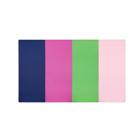 퍼니존 퍼니테라피 블루비비드 시리즈 3 유아폴더매트, 블루 + 핫핑크 + 그린 + 베이비핑크