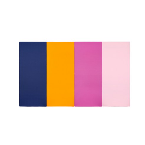 퍼니존 퍼니테라피 블루비비드 시리즈 4 유아폴더매트, 블루 + 오렌지 + 핫핑크 + 베이비핑크