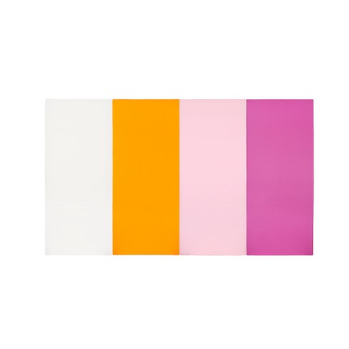 퍼니존 퍼니테라피 화이트비비드 시리즈 3 유아폴더매트, 화이트 + 오렌지 + 베이비핑크 + 핫핑크