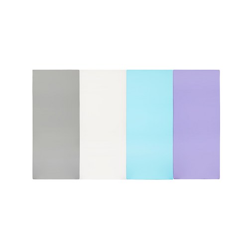 퍼니존 퍼니테라피 그레이비비드 시리즈 3 유아폴더매트, 그레이 + 화이트 + 스카이블루 + 바이올렛