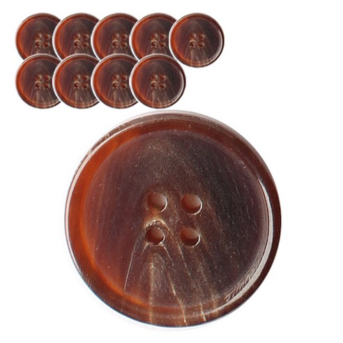 동화상가몰 소뿔단추1 15mm, 초코브라운, 10개입
