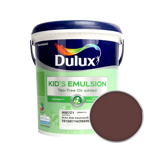 듀럭스 키즈에멀전 무광 페인트 3L, Chilli Chocolate