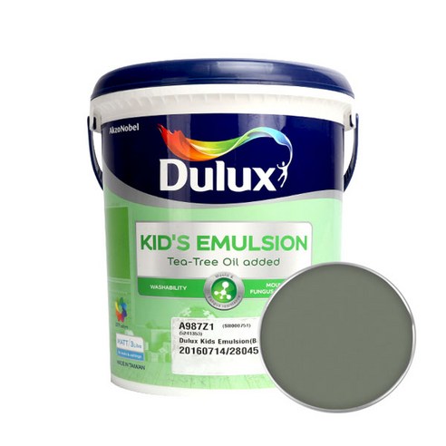 듀럭스 키즈 에멀전 무광 페인트 3L, Calming Grey