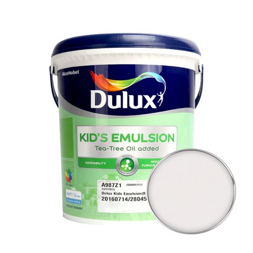 듀럭스 키즈에멀전 무광 페인트 3L, Exotic Grey