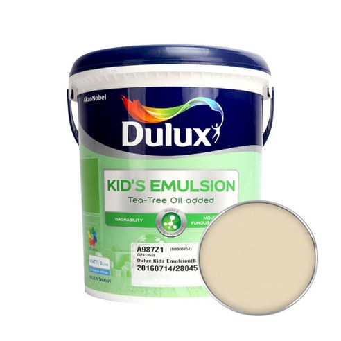 듀럭스 키즈에멀전 무광 페인트 3L, Brazil Nut