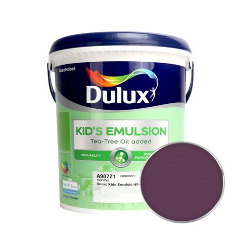 듀럭스 키즈에멀전 무광 페인트 3L, Plum Escape