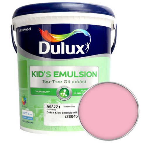듀럭스 키즈 에멀전 무광 페인트 3L, Tickled Pink