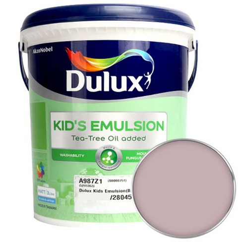 듀럭스 키즈에멀전 페인트 무광 3L, Mulberry Patch, 1개