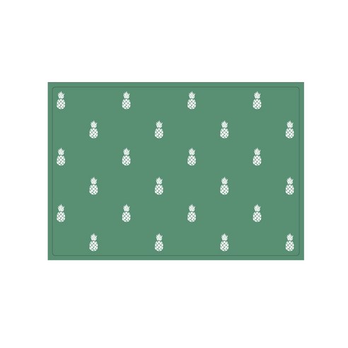프루티 브런치 실리콘매트 PINEAPPLE, 카키 그린, 425 x 295 mm