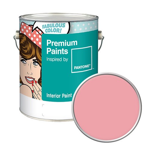 노루페인트 팬톤 내부용 실내벽면 무광 페인트 4L, 15-1717 Pink Icing