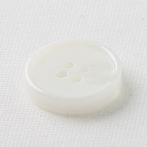 HR빅버튼 메시아 단추 21mm, 유광 화이트, 8개입