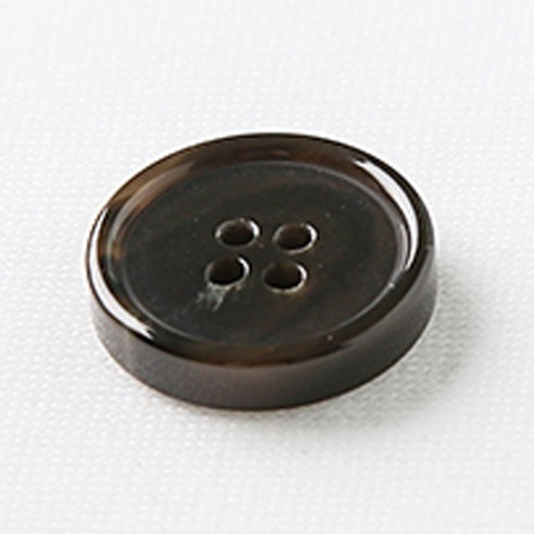 HR빅버튼 메시아 단추 21mm, 유광 진브라운, 12개입