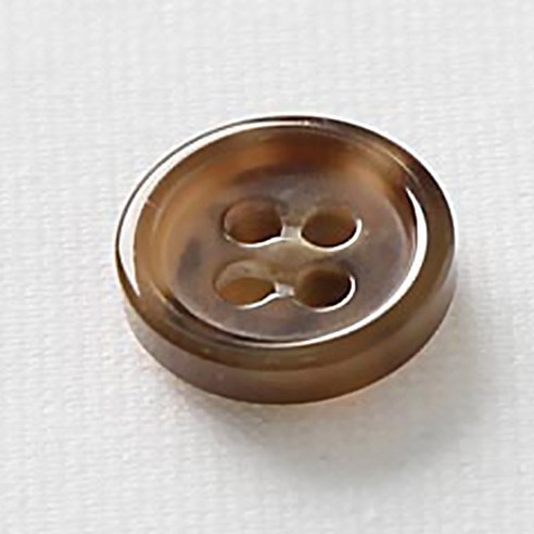 HR빅버튼 무쟈크봉 단추 18mm, 브라운, 8개입