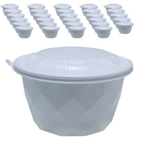 삼부팩 투고팩 일회용 원형 탕용기 2300ml GP205, 50세트