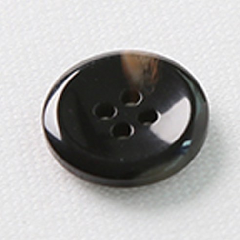 HR빅버튼 천사테 단추 18mm, 블랙, 12개입
