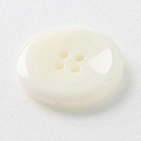 HR빅버튼 천사테 단추 28mm, 화이트, 12개입