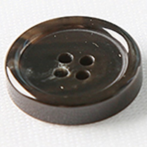 HR빅버튼 썸데이 유광 단추 21mm, 진브라운, 4개입