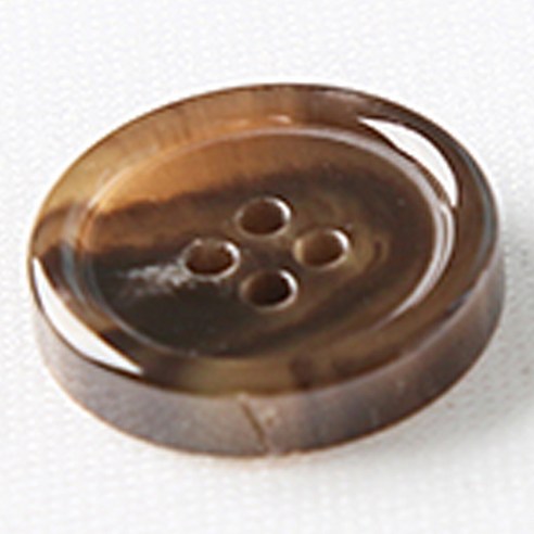 HR빅버튼 썸데이 유광 단추 21mm, 연브라운, 12개입